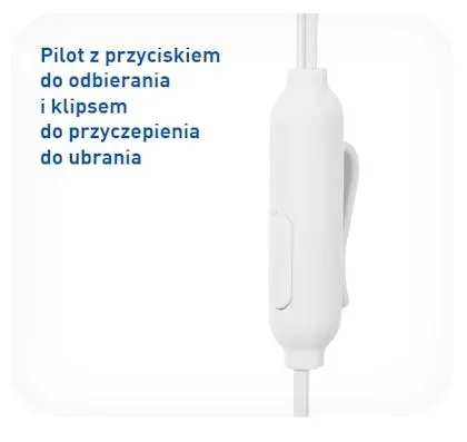 Słuchawki przewodowe Reinston EZS006 Dokanałowe Mikrofon Biały