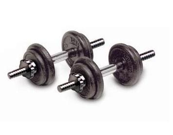 York Fitness Hantle żeliwne gwintowane 2x10kg