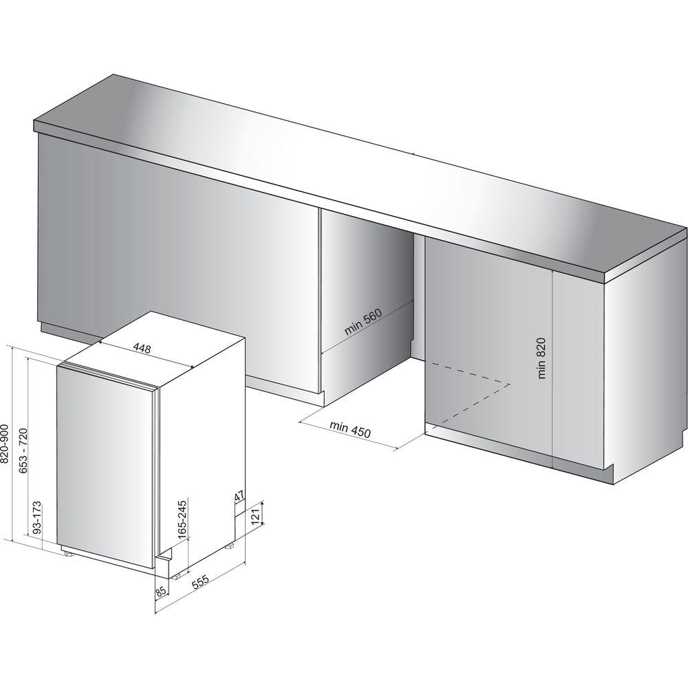 Zmywarka Indesit DSIE 2B10 - 44,8cm