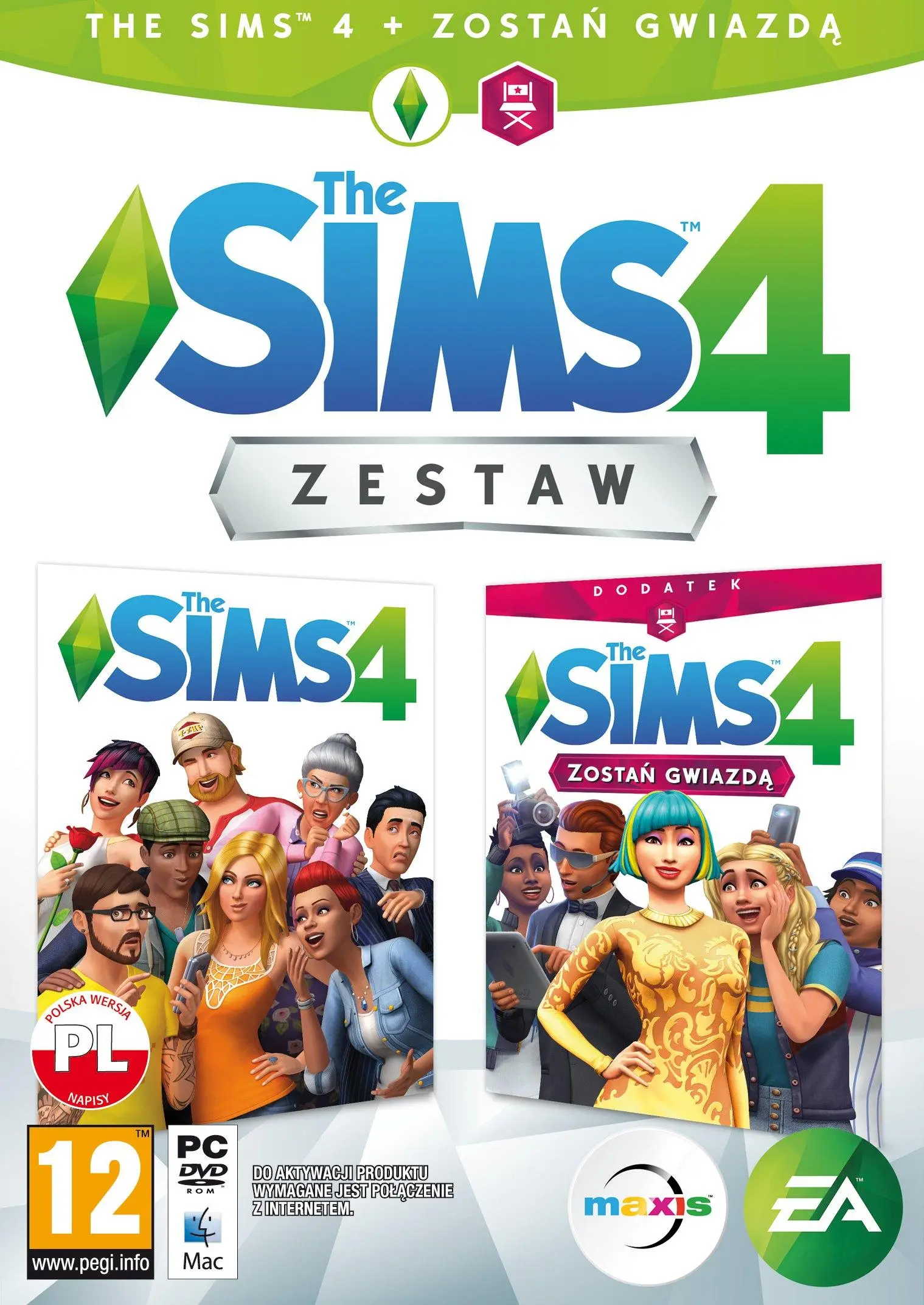 The Sims 4 Zestaw Specjalny (podstawka + dodatek Zostań Gwiazdą) Gra na PC