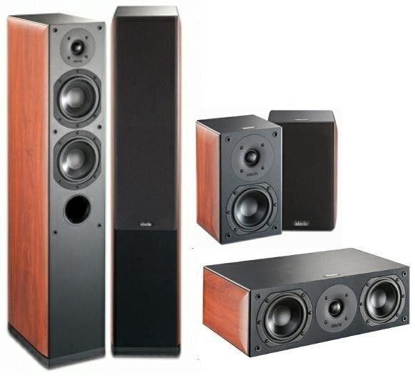 Zestaw kina Yamaha MusicCast RX-V485 (czarny), Indiana Line Nota 550 X/240 X/740 X (orzech)