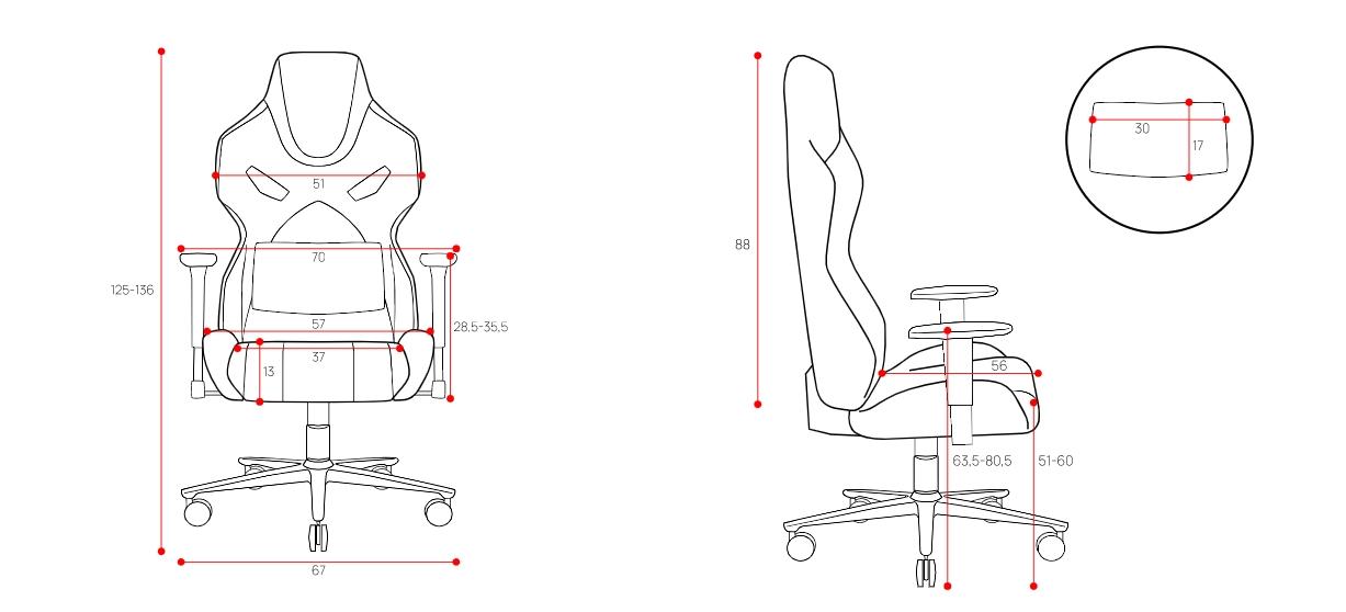 Fotel Diablo Chairs X-Fighter Normal Size - gamingowy - czarno-biały - skóra ECO - do 150kg