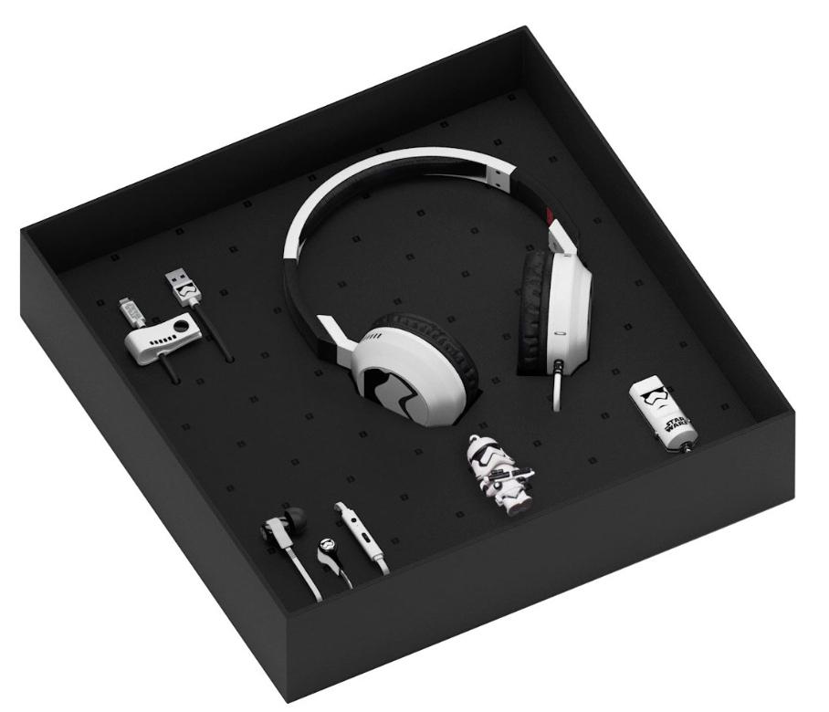 Słuchawki przewodowe Tribe Gwiezdne Wojny Zestaw Stormtrooper