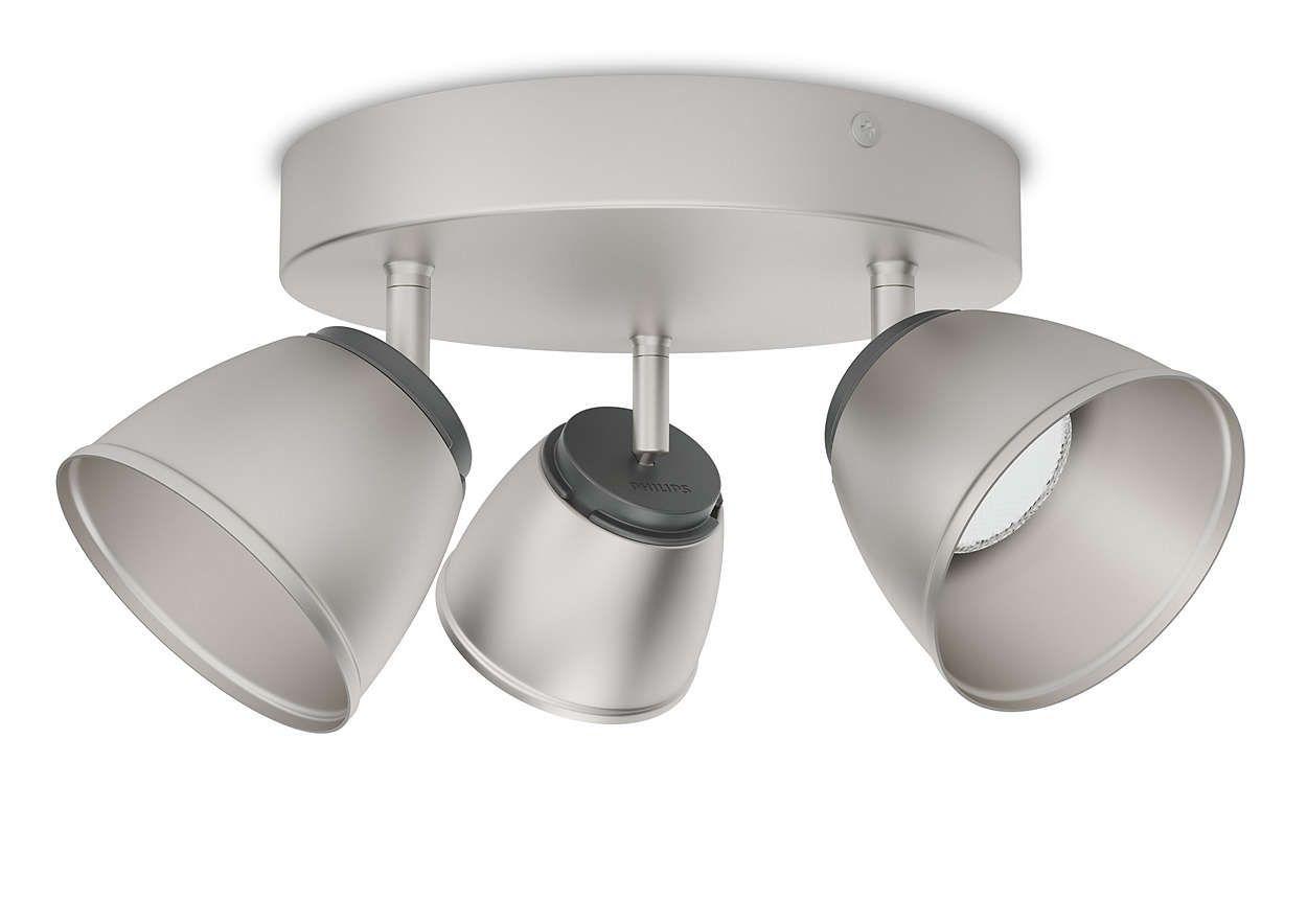 Philips County plate/spiral nickel 3x4W 230V 53353/17/16