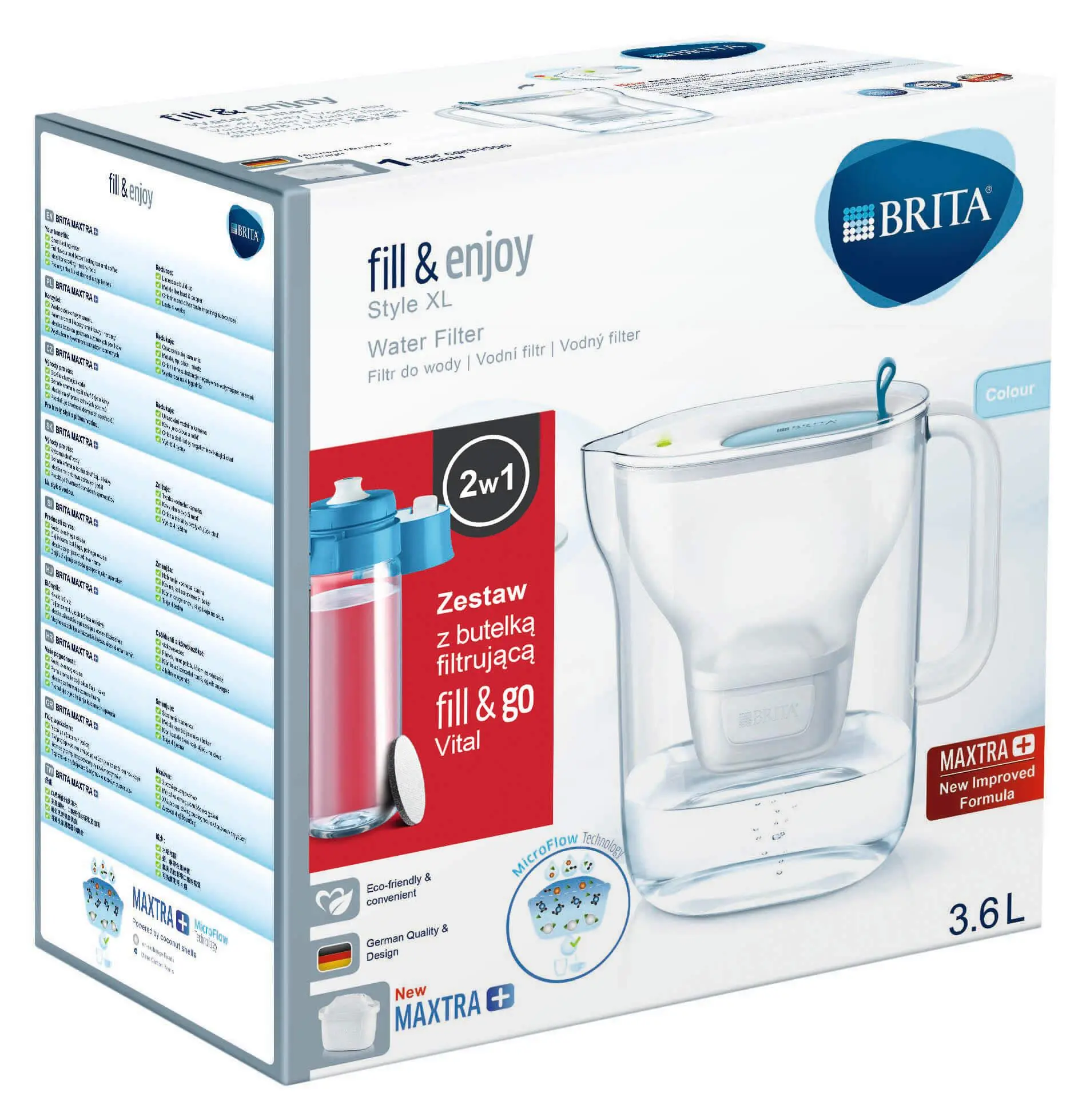 Dzbanek filtrujący Brita Style XL MXplus + Fill&Go 3,6l 1 wkład
