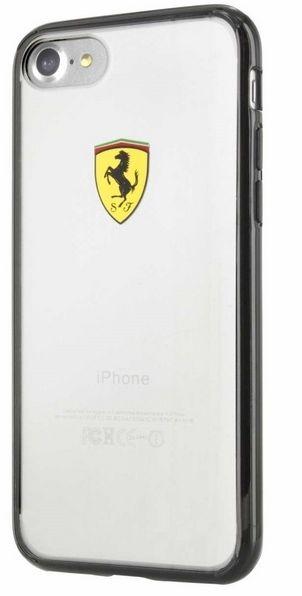 Etui Ferrari FEHCP7BK do iPhone 7 (przezroczysty-czarny)