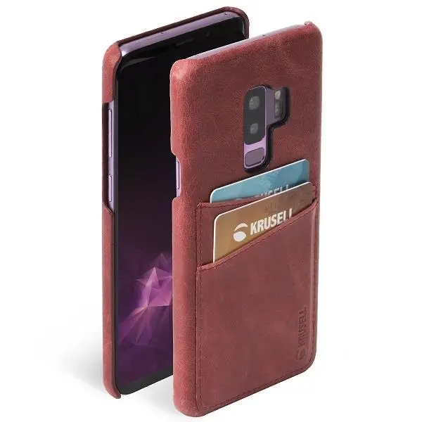 Etui Krusell Sunne 2 Card Cover do Samsung Galaxy S9+ Czerwony