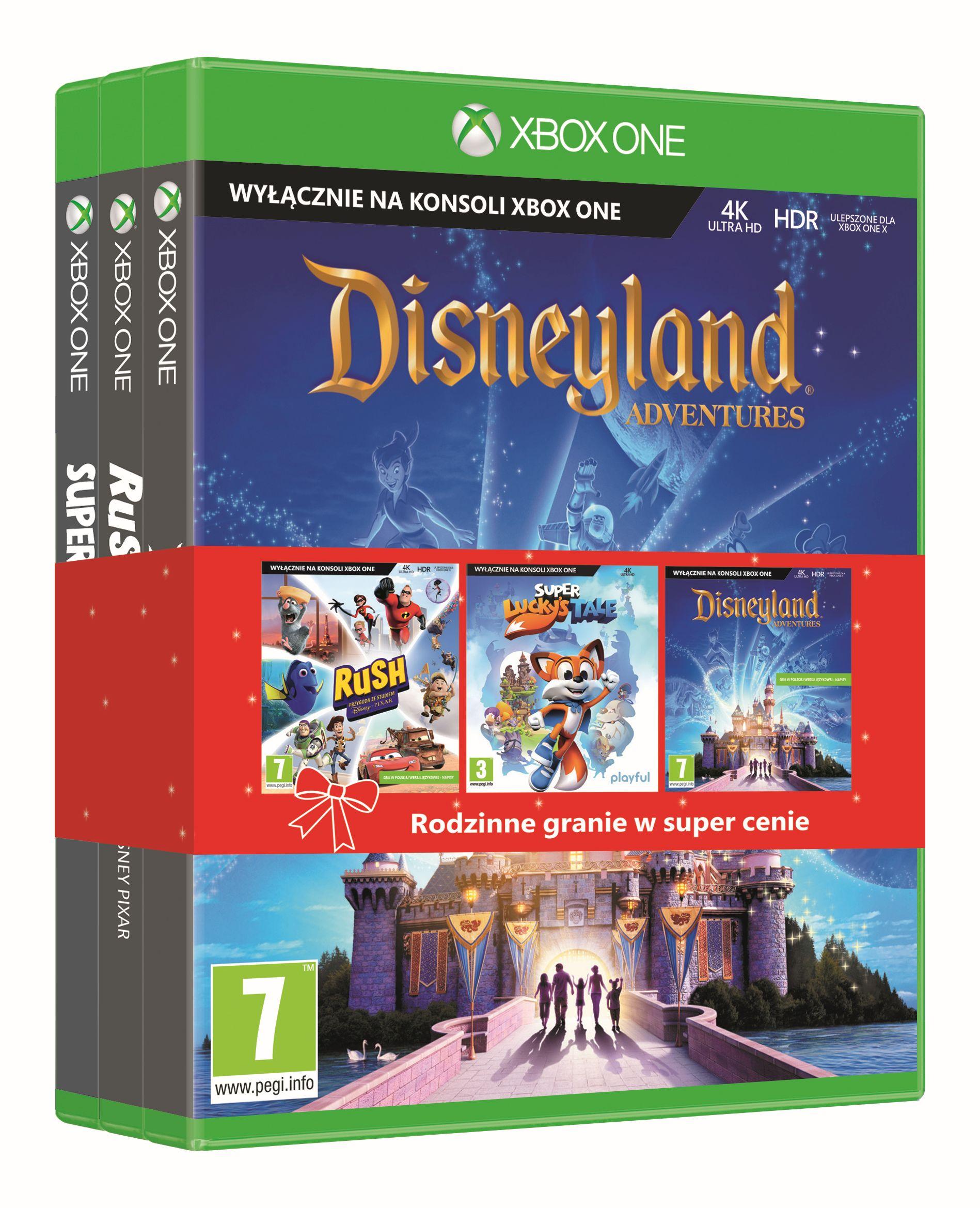 3 PAK Rush + Disneyland + Super Lucky's Gra na Xbox One (Kompatybilna z Xbox Series X)