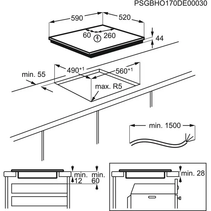 Płyta indukcyjna Electrolux Slim-fit LIV63431BK 59cm