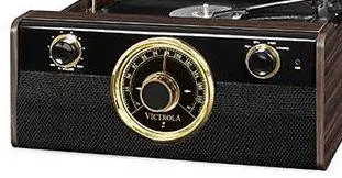 Gramofon Victrola VTA-240-MA Półautomatyczny Napęd paskowy Przedwzmacniacz Bluetooth Brązowy