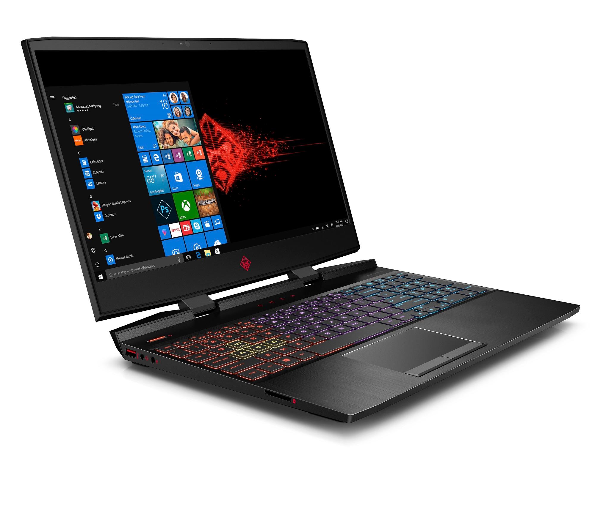 HP Omen 15-dc0010nw 15,6'' Intel® Core™ i7-8750H 16GB RAM 1TB+256GB Dysk GTX1070 Grafika Win10