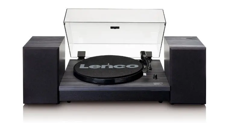 Gramofon Lenco LS-300BK Automatyczny Napęd bezpośredni Przedwzmacniacz Bluetooth Czarny + głośniki