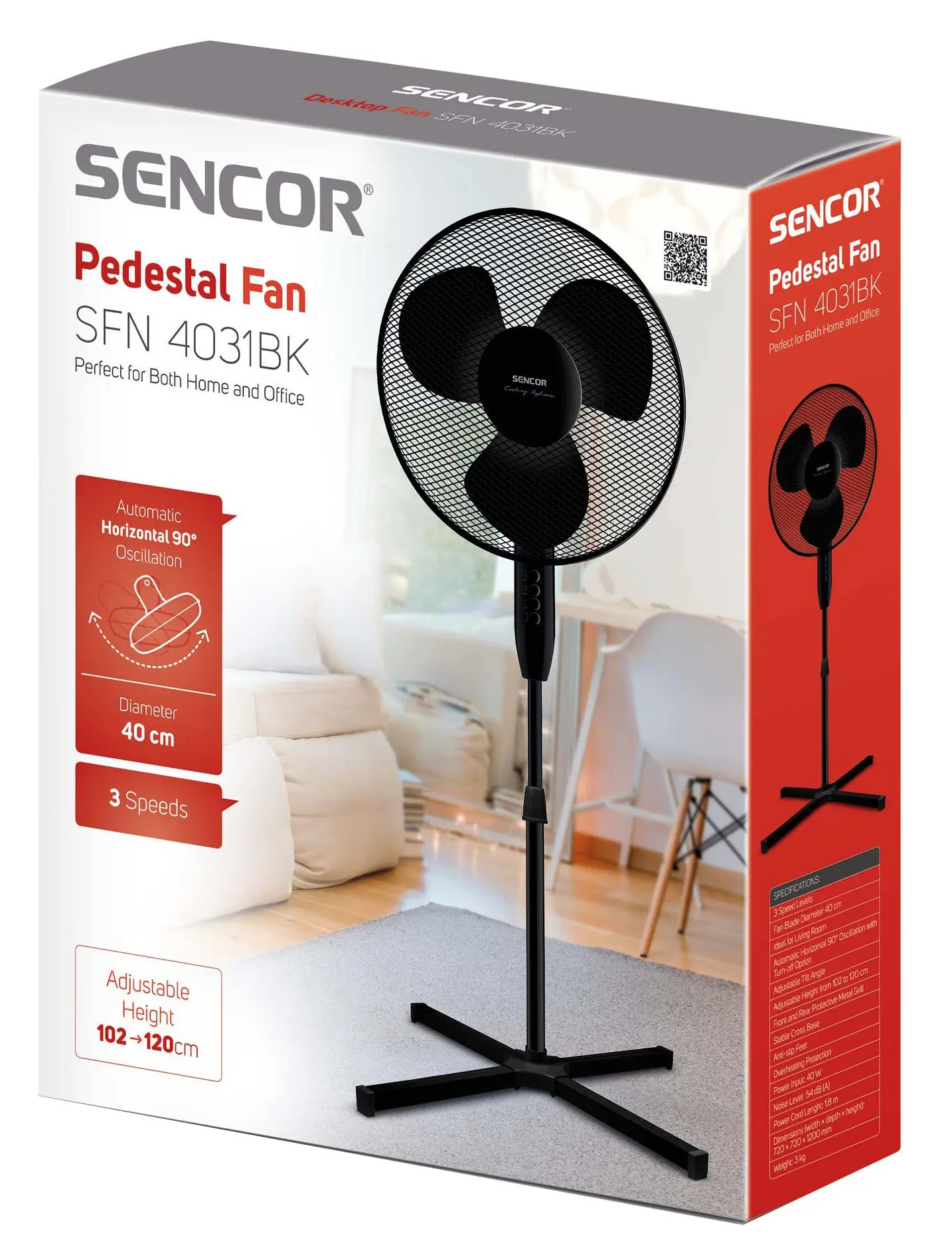 Wentylator Sencor SFN 4031BK