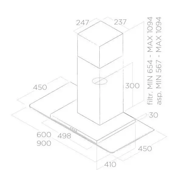 фото Вытяжка Т-образная Elica Flat GLASS IX/A/60 2