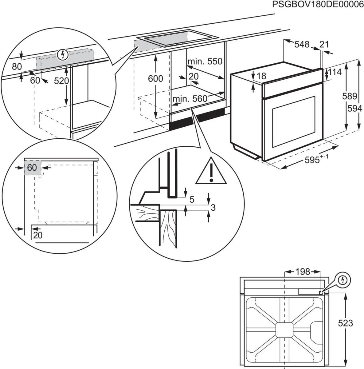 Piekarnik elektryczny Electrolux 600 SurroundCook EOF5C50V Termoobieg Biały