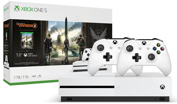 Xbox One S 1TB + Tom Clancy's The Division 2 + 2 pady