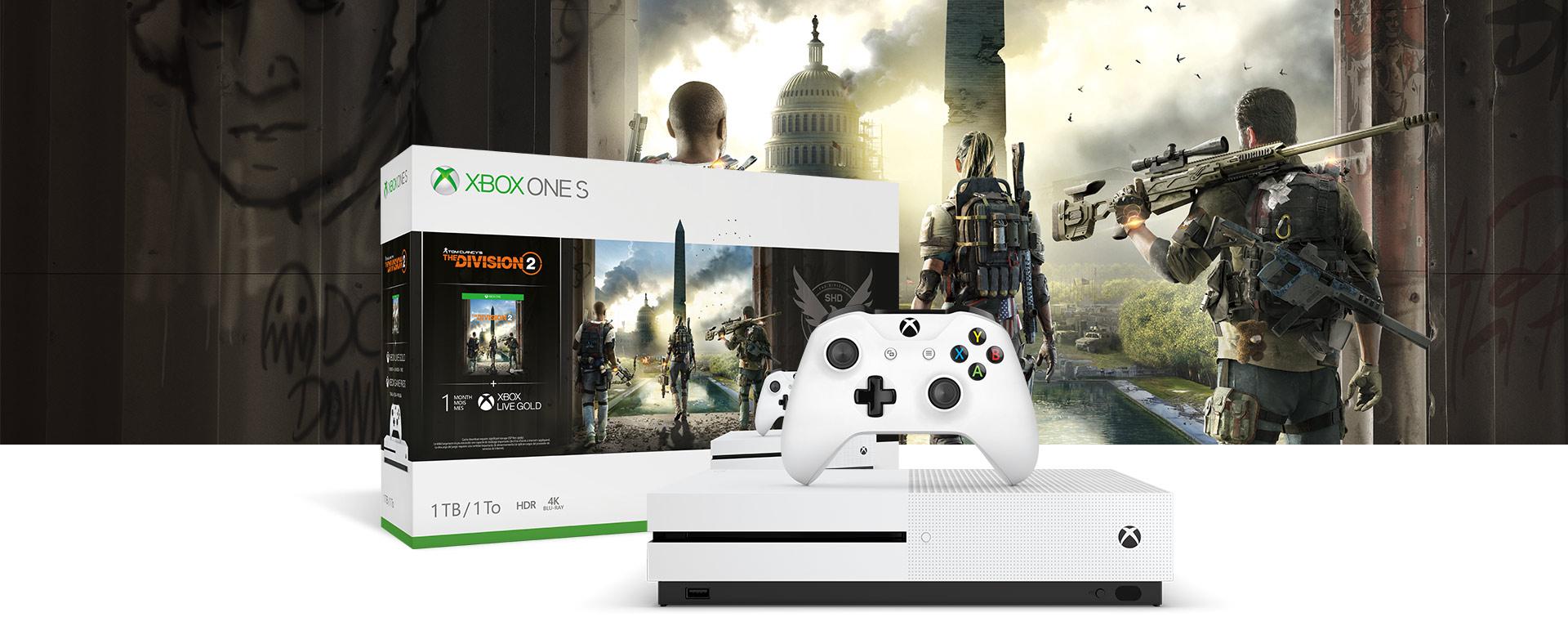 Xbox One S 1TB + Tom Clancy's The Division 2 + 2 pady