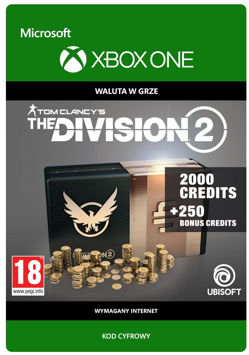 Tom Clancy's The Division 2 - Pakiet 2250 Kredytów [kod aktywacyjny] Xbox One