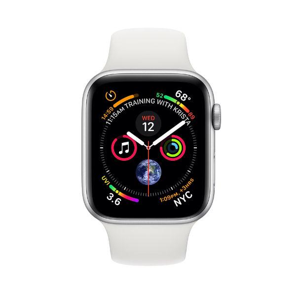 Apple Watch Series 4 44 mm GPS + Cellular Sport (biały)