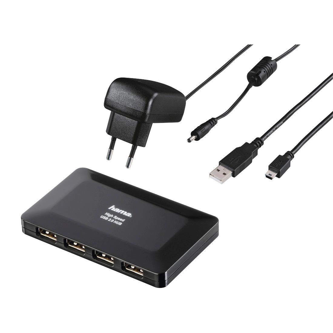 Hama HUB USB 2.0 (czarny)