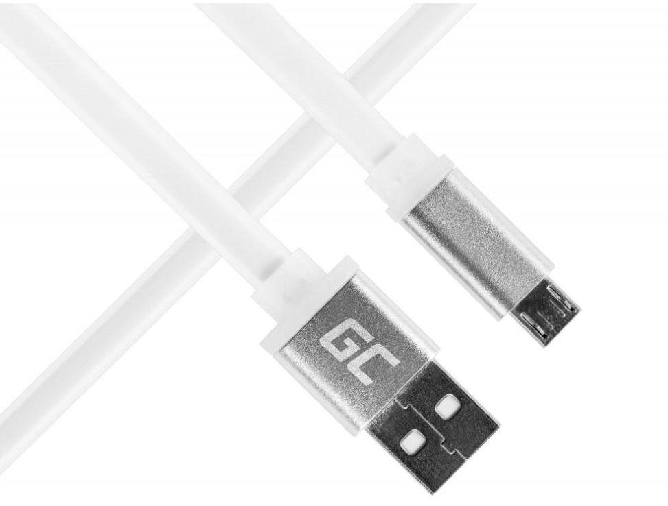 Green Cell Kabel microUSB Płaski