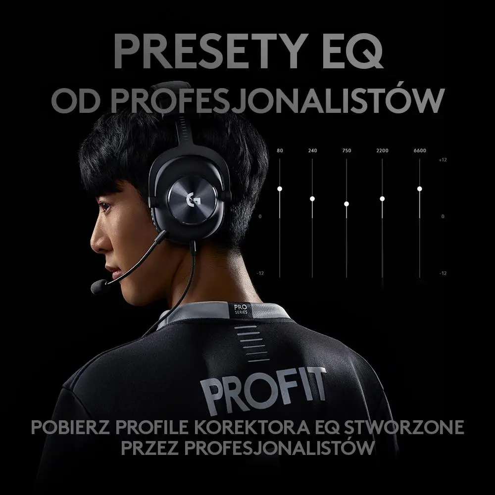 Słuchawki przewodowe z mikrofonem Logitech G Pro Nauszne Czarny