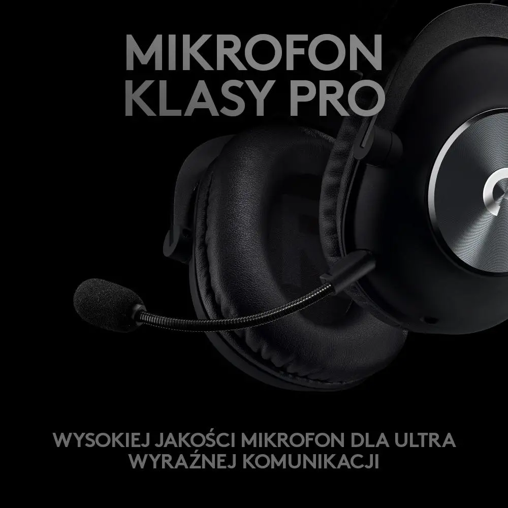 Słuchawki przewodowe z mikrofonem Logitech G Pro Nauszne Czarny