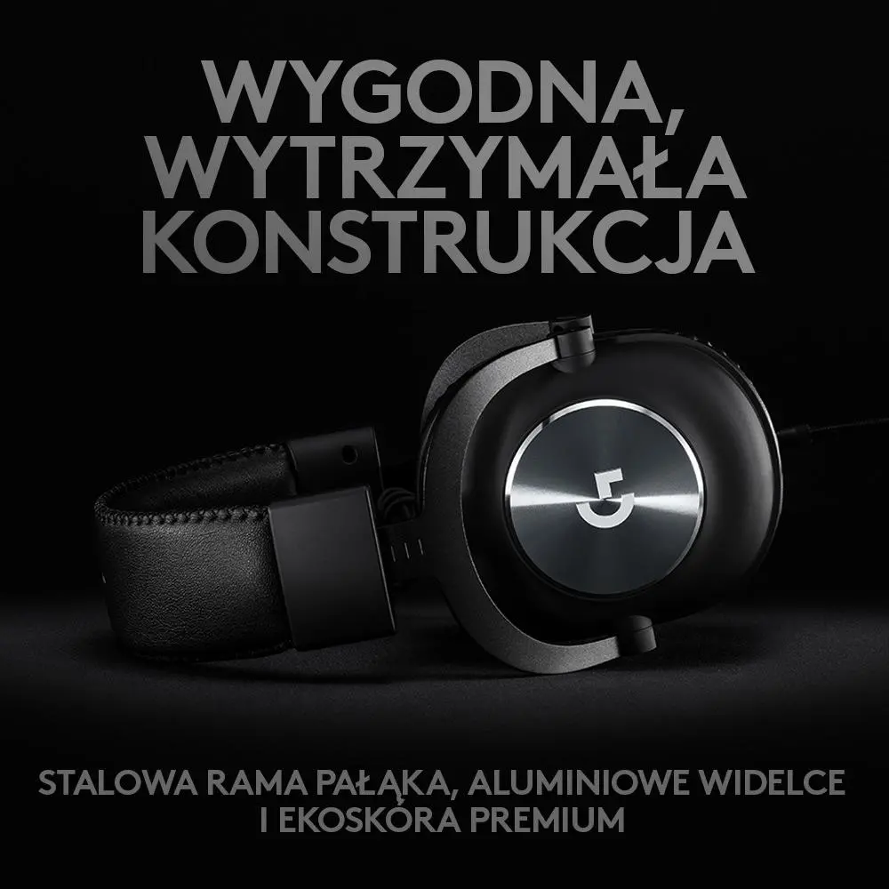Słuchawki przewodowe z mikrofonem Logitech G Pro Nauszne Czarny