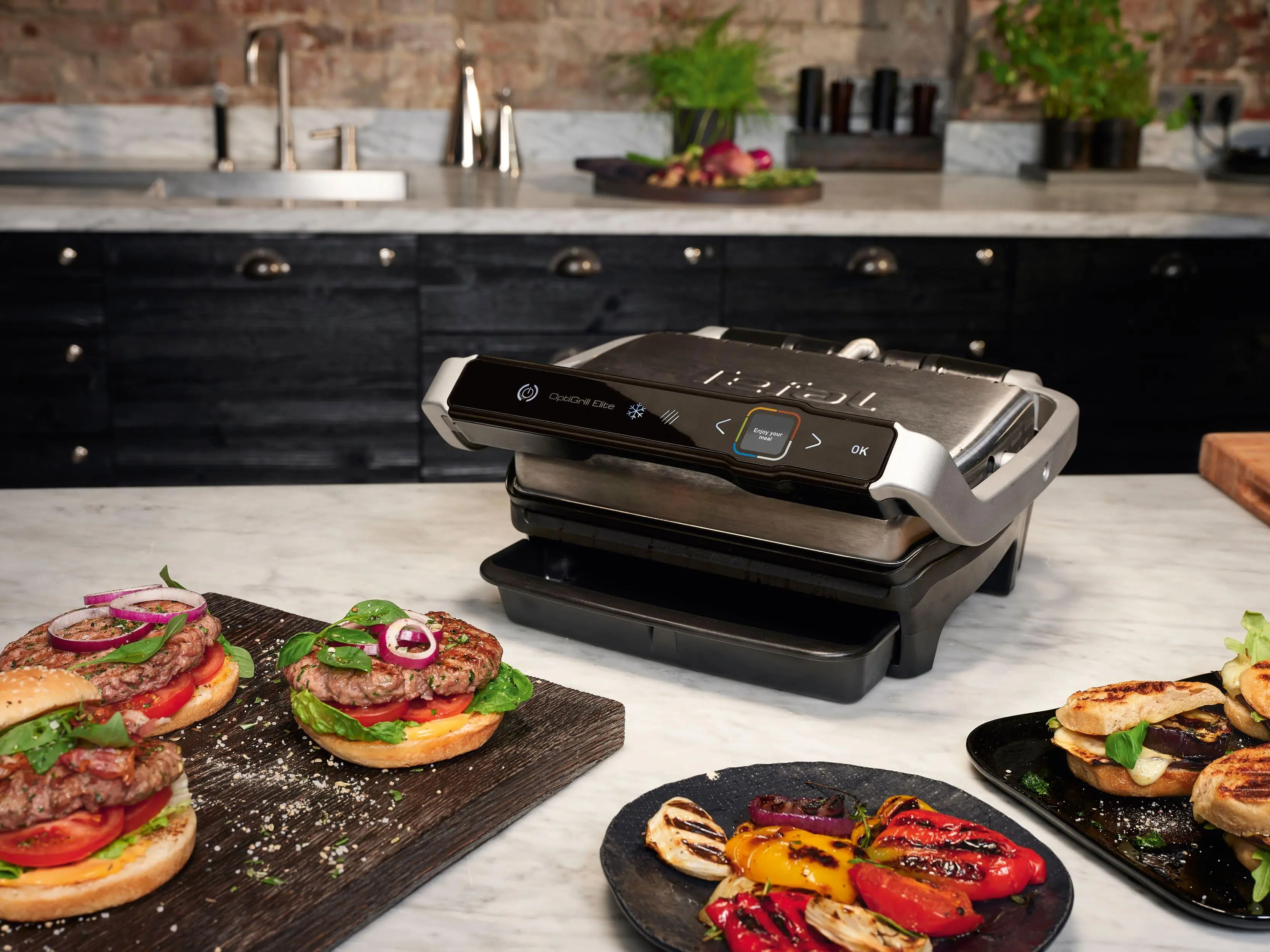 Grill elektryczny Tefal OptiGrill Elite GC750 600cm2 Programy automatyczne
