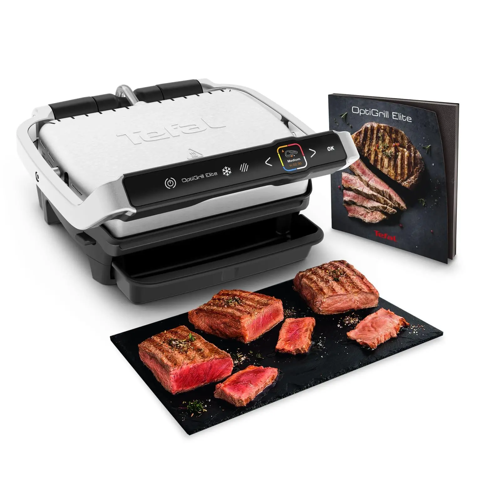 Grill elektryczny Tefal OptiGrill Elite GC750 600cm2 Programy automatyczne