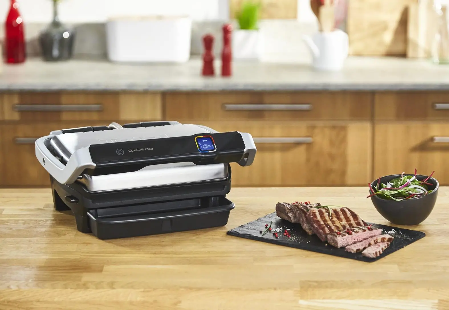 Grill elektryczny Tefal OptiGrill Elite GC750 600cm2 Programy automatyczne