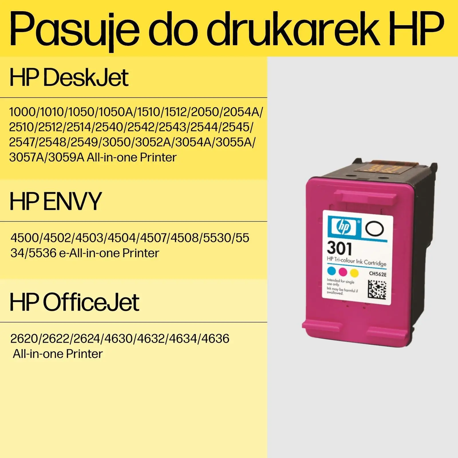 Tusz HP CH562EE nr 301 Kolor 3 ml