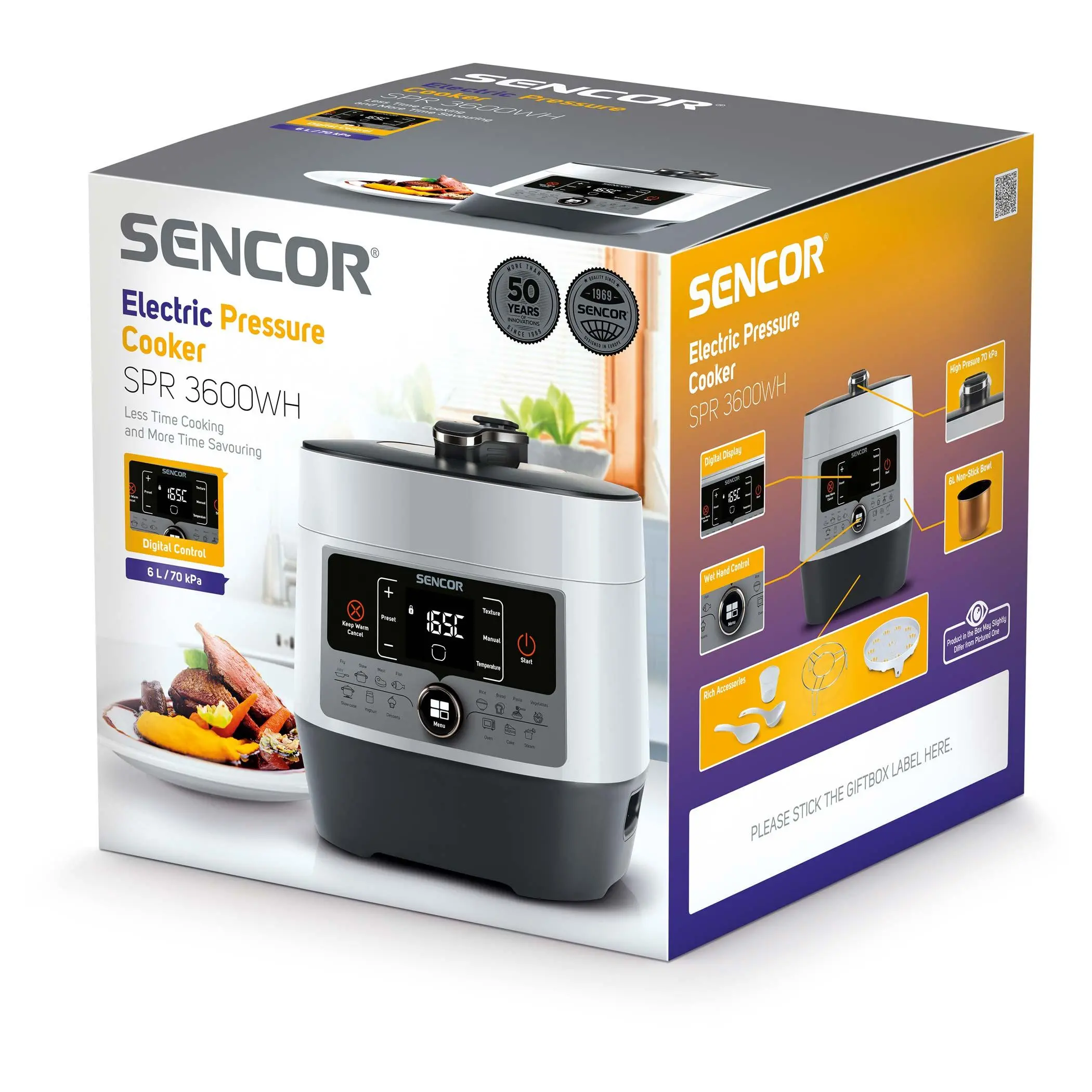 Multicooker Sencor SPR 3600WH 1000W 5,5l Tacka do gotowania na parze