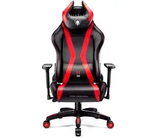 Крісло Diablo Chairs X-Horn 2.0 King Size Gamingowy do 180kg Skóra ECO Czarno-czerwony