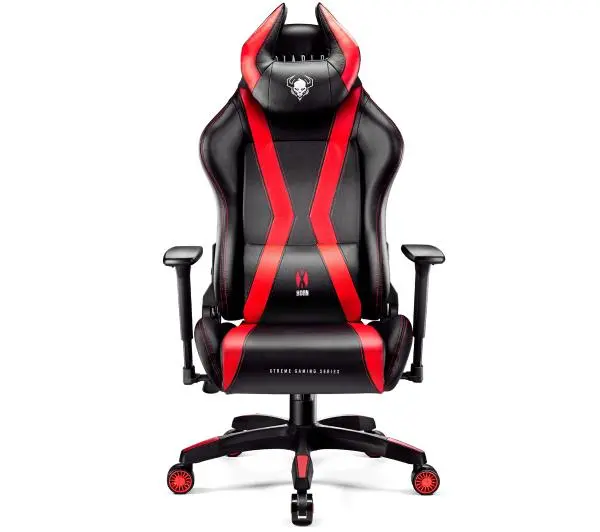 Крісло Diablo Chairs X-Horn 2.0 King Size Gamingowy do 180kg Skóra ECO Czarno-czerwony