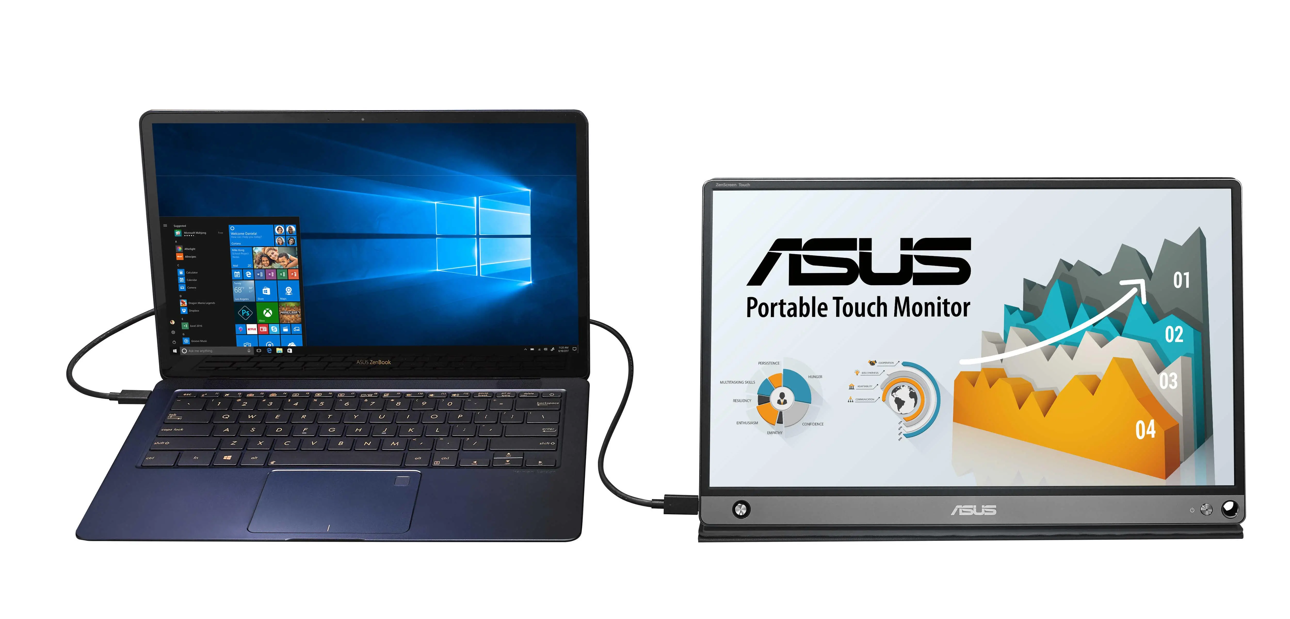 Monitor ASUS Zenscreen MB16AMT 16" Full HD IPS 60Hz 5ms Przenośny Dotykowy
