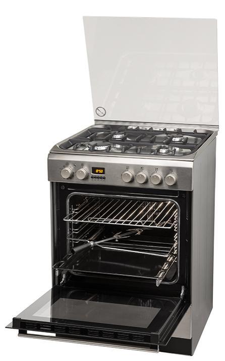 Kuchnia gazowo-elektryczna Hotpoint-Ariston H6GMH6AF C (X) Termoobieg Rożen