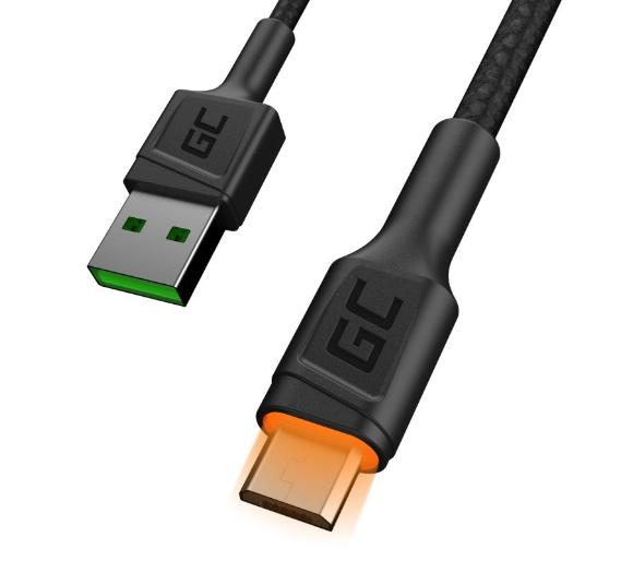 kabel USB Green Cell Ray USB - microUSB 2m z pomarańczowym podświetleniem LED