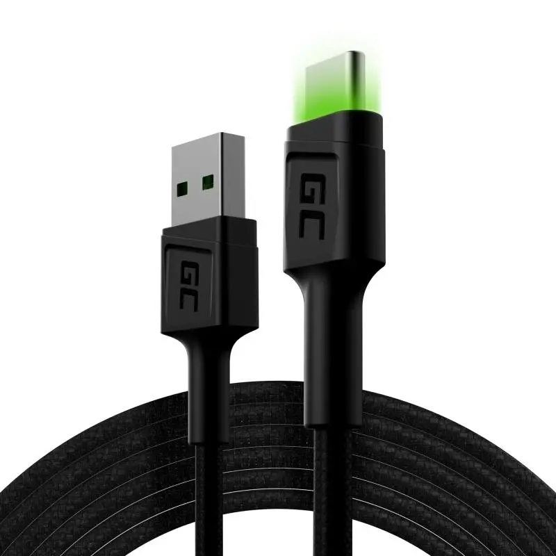 Kabel Green Cell Ray USB do USB-C 2m Czarny