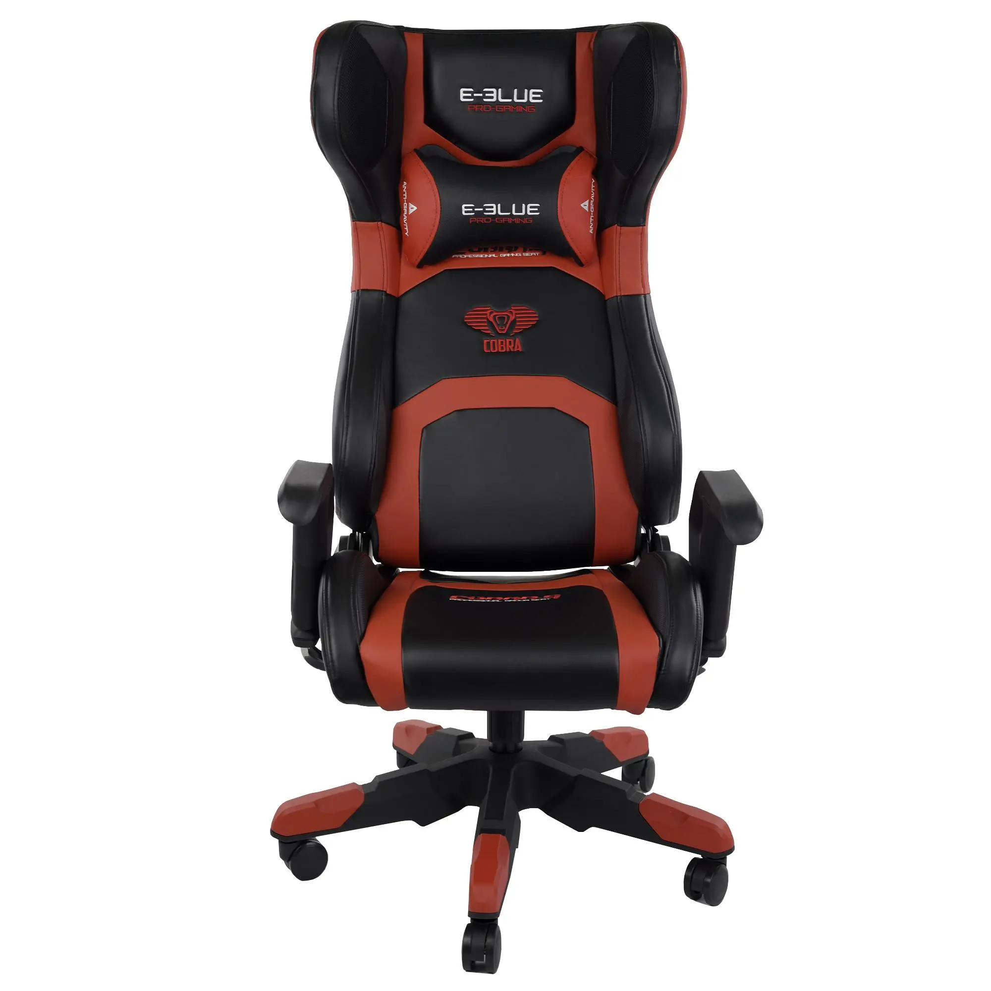 Fotel E-BLUE Cobra Bluetooth EEC310 Gamingowy  do 120kg Skóra ECO Czarno-czerwony