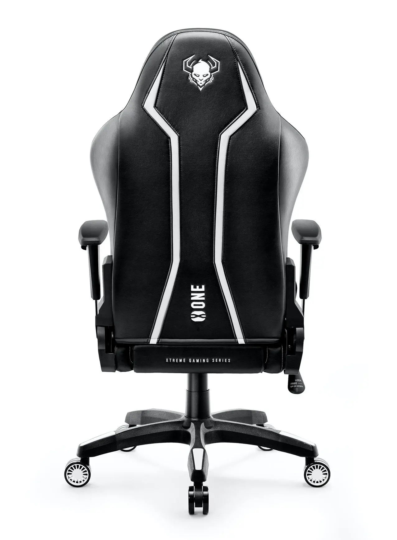 Fotel Diablo Chairs X-One 2.0 King Size Gamingowy do 160kg Skóra ECO Tkanina Czarno-biały