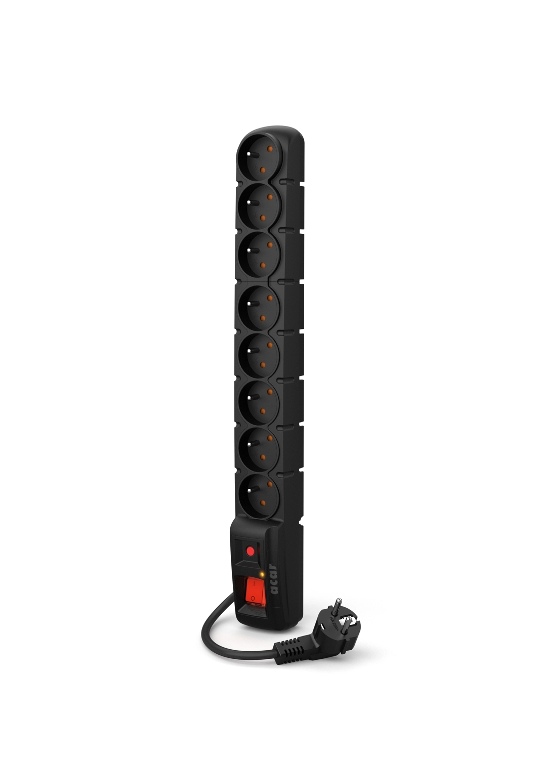 Listwa Acar S8 PRO 8 gniazd 3m Czarny