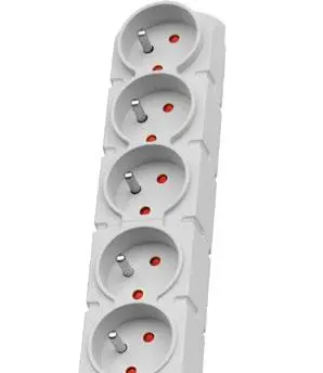 Listwa Acar S8 8 gniazd 3m Szary