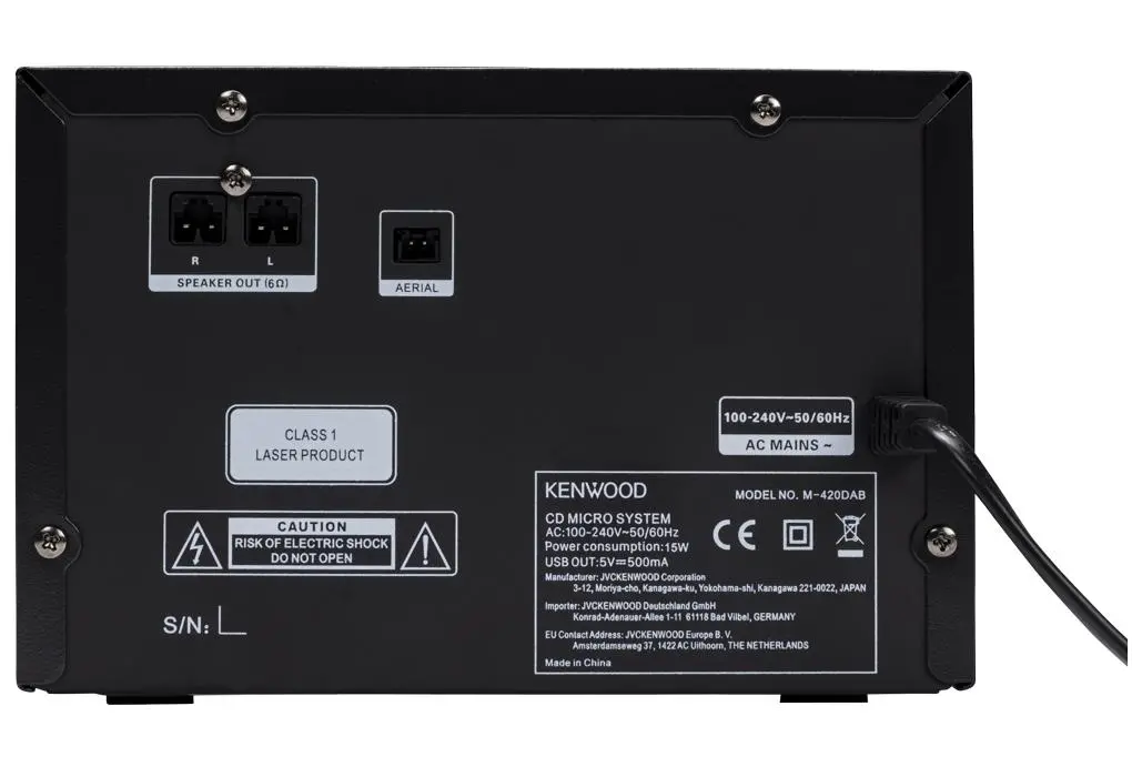 Wieża Kenwood M-420DAB 14W Bluetooth Radio FM, DAB+ Czarny