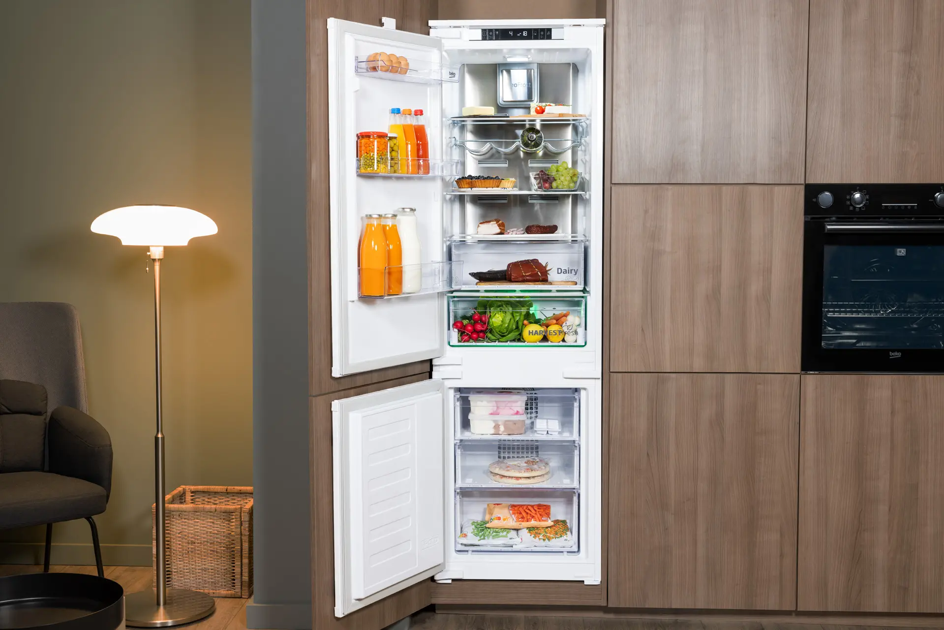 Lodówka Beko BCNA275E4SN Pełny No Frost 177,8cm Komora świeżości