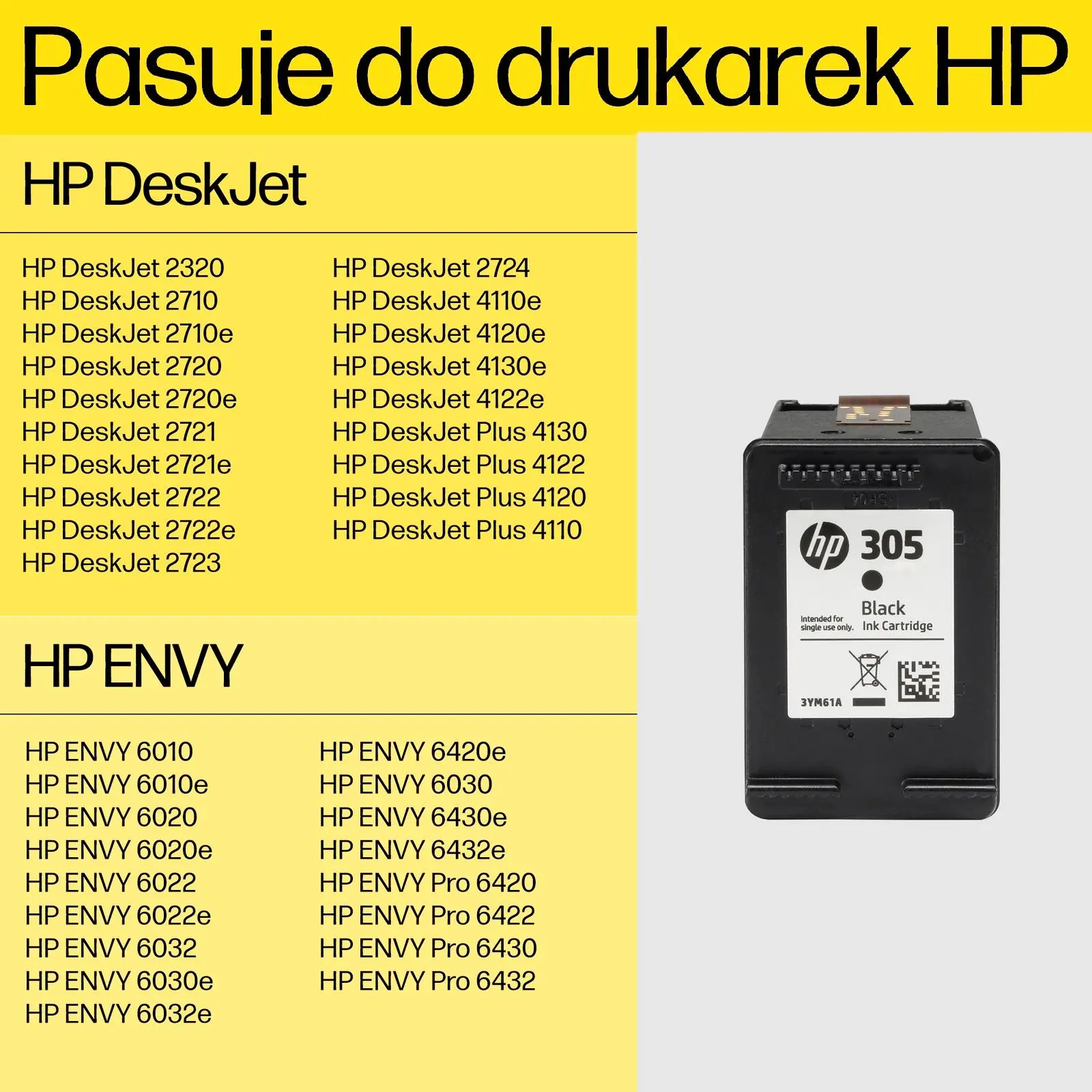Tusz HP 3YM61AE nr 305 Czarny 2 ml