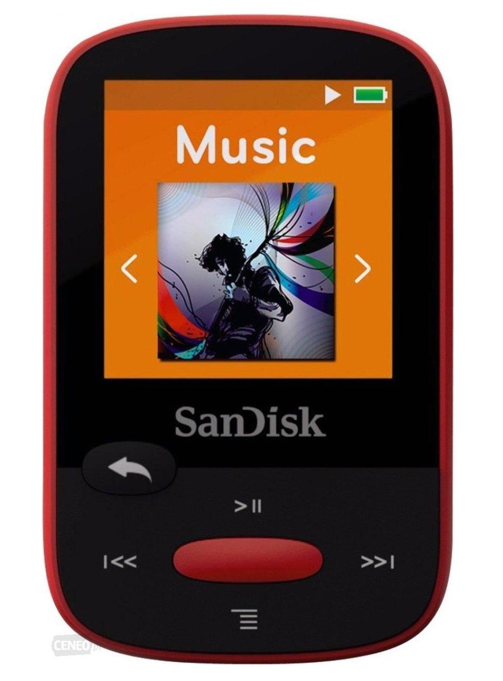 Odtwarzacz MP3 SANDISK Sansa Clip Sport 4GB (czerwony)
