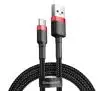 Kabel Baseus Cafule CATKLF-U91 USB do USB-C 3m 2A Czerwono-czarny