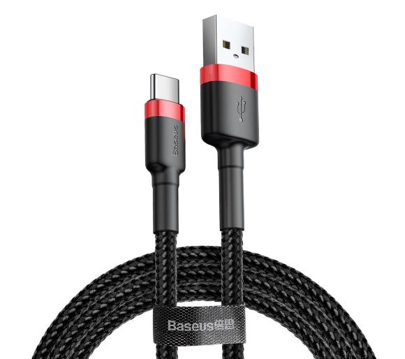 kabel USB Baseus Cafule CATKLF-U91 USB - USB-C 3m 2A (czerwono-czarny)