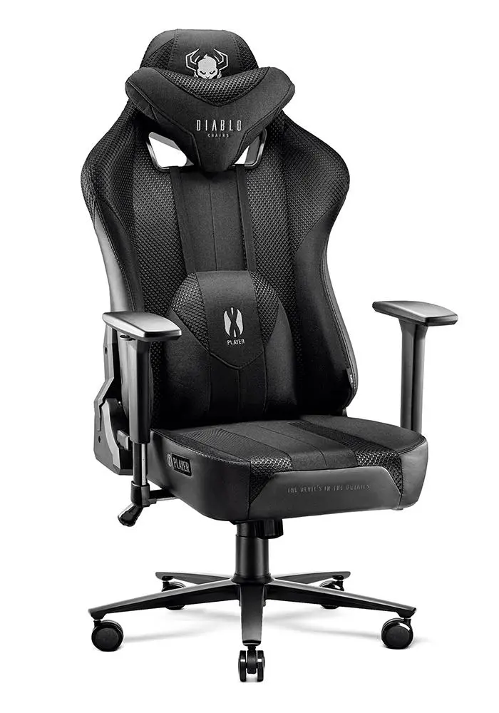 Fotel Diablo Chairs X-Player 2.0 Normal Size Gamingowy do 150kg Skóra ECO Tkanina Czarny